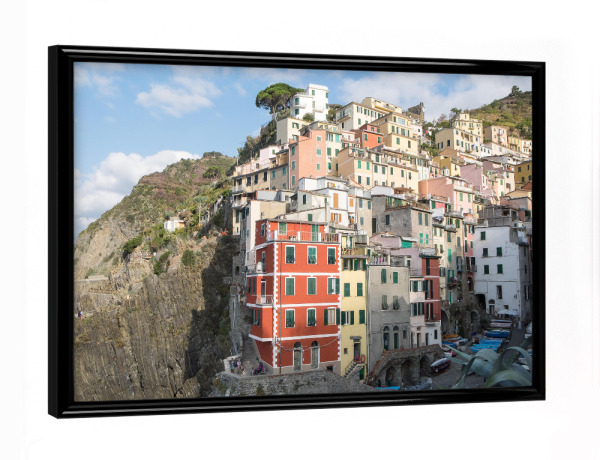 Poster mit schwarzem Rahmen "Riomaggiore - Cinque Terre" artboxONE - Städte,Architektur,Reise / Länder