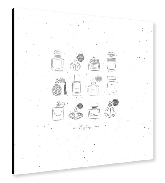 Alu-Dibond "Perfume vintage bottles" 30x30 cm artboxONE