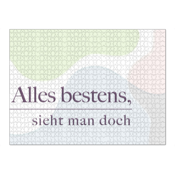 Puzzle Ravensburger "Alles bestens," artboxONE - Typografie,Menschen,Fashion,Lustig