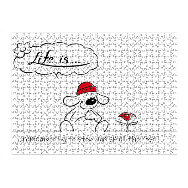 artboxONE Puzzle "Life is... smell the roses" artboxONE - Typografie,Tiere,Comic,Lustig
