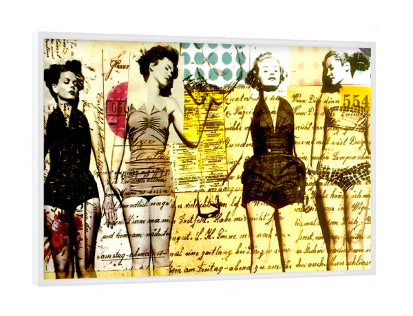 Poster mit weißem Rahmen "Mittagsschlaf am Strand" artboxONE - Menschen,Liebe,Fashion