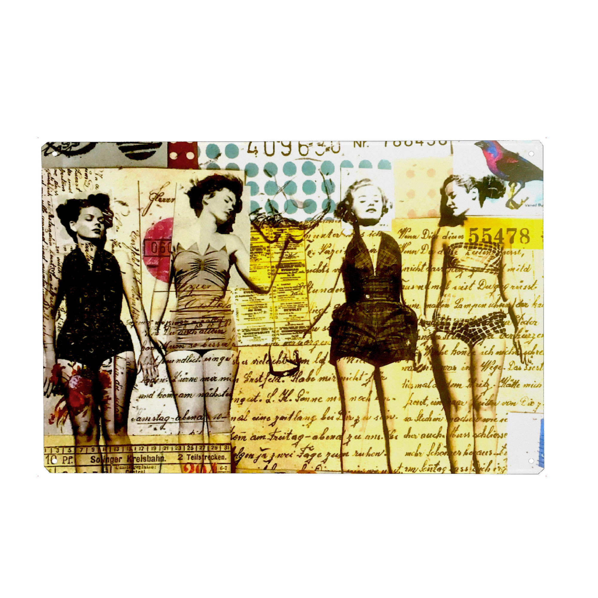 Metall Poster "Mittagsschlaf am Strand" artboxONE - Menschen,Liebe,Fashion