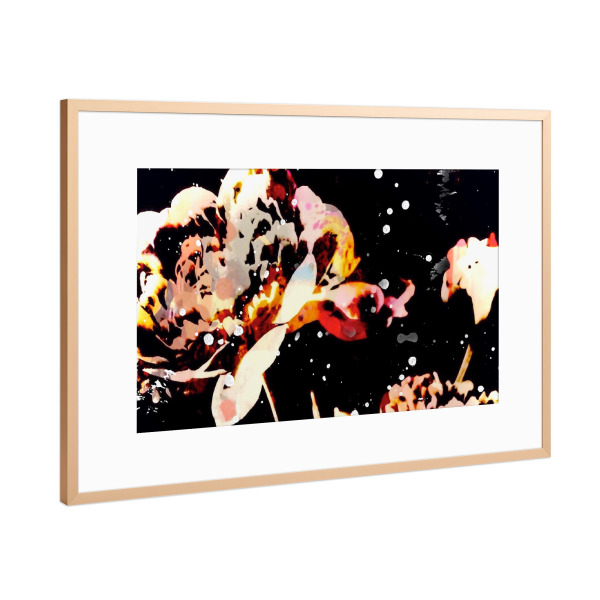 Poster mit Rahmen Kupfer "Pop Art Pfingstrose" artboxONE - Natur,Floral