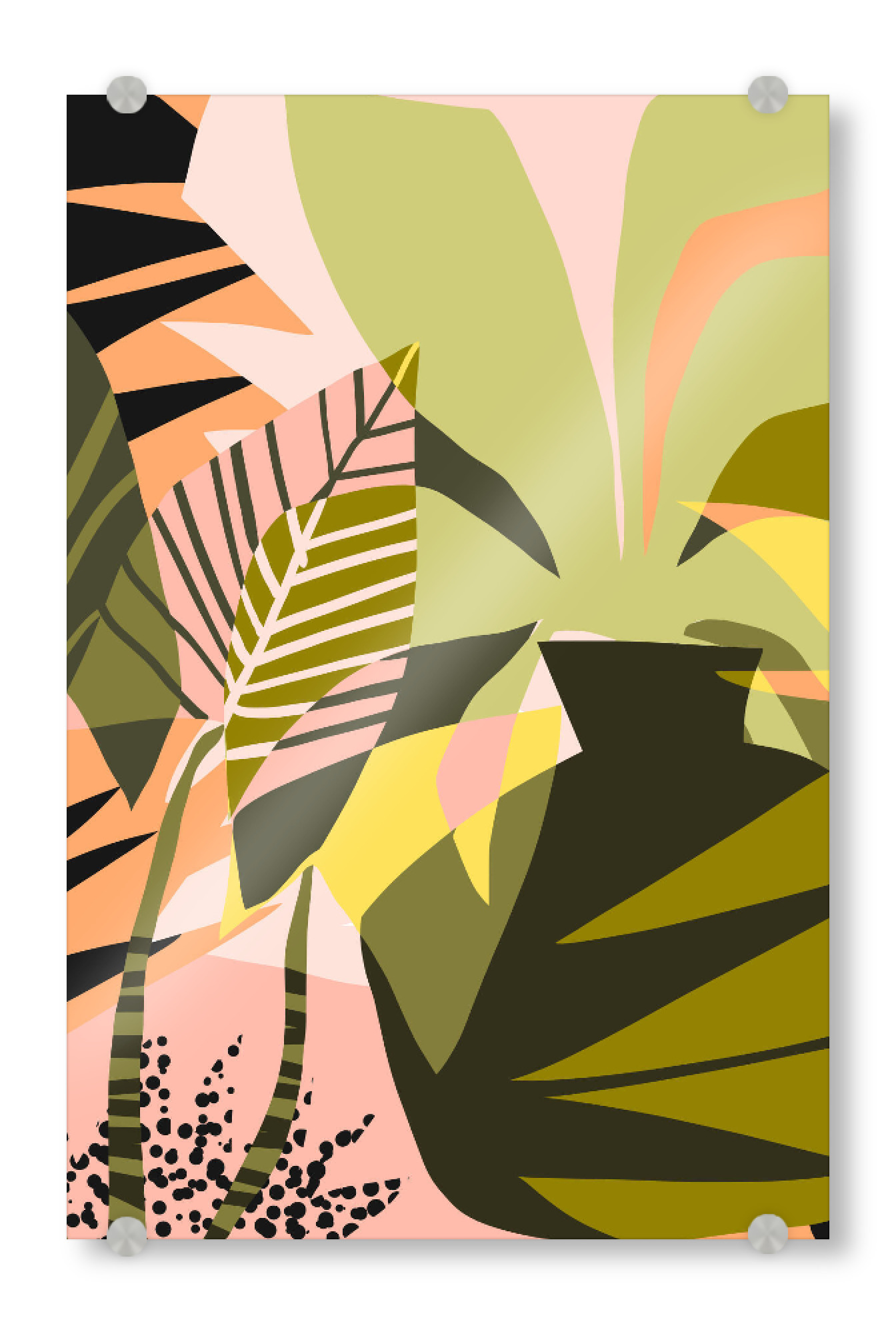 Acrylglasbild "A Flower Blooms Best in Happy Pot" artboxONE - Natur,Floral