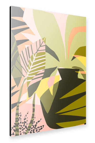 Alu-Dibond "A Flower Blooms Best in Happy Pot" 30x20 cm artboxONE