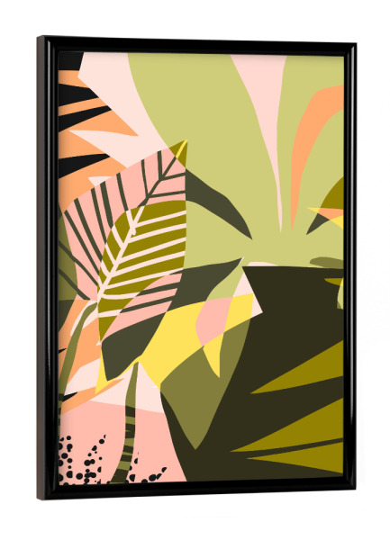 Poster mit schwarzem Rahmen "A Flower Blooms Best in Happy Pot" artboxONE - Natur,Floral