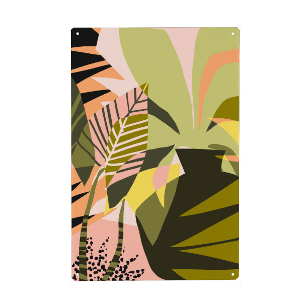 Metall Poster "A Flower Blooms Best in Happy Pot" artboxONE - Natur,Floral