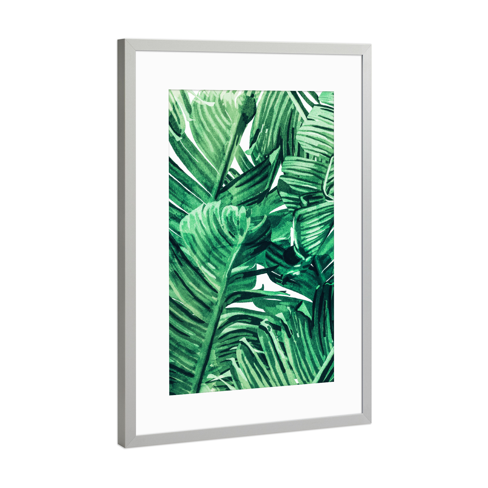 Poster mit Rahmen Silber "Tropical State of Mind |Watercolor" artboxONE - Natur
