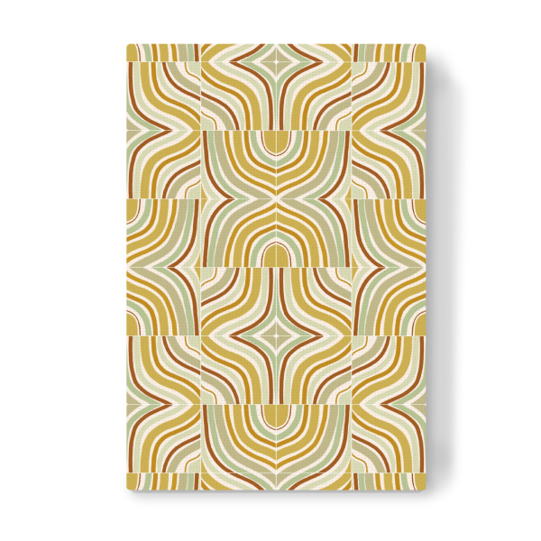 Leinwandbild "Ochre Retro Marbled Tiles" artboxONE - Abstrakt,Geometrie,Marmor