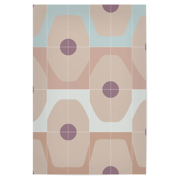 Poster 30x20 cm "Octagonal Tiles" artboxONE - Abstrakt,Geometrie - Tiles,Geometric,Soft colors,Abstract,Abstrakt,Geometrie,Geometry,Boho