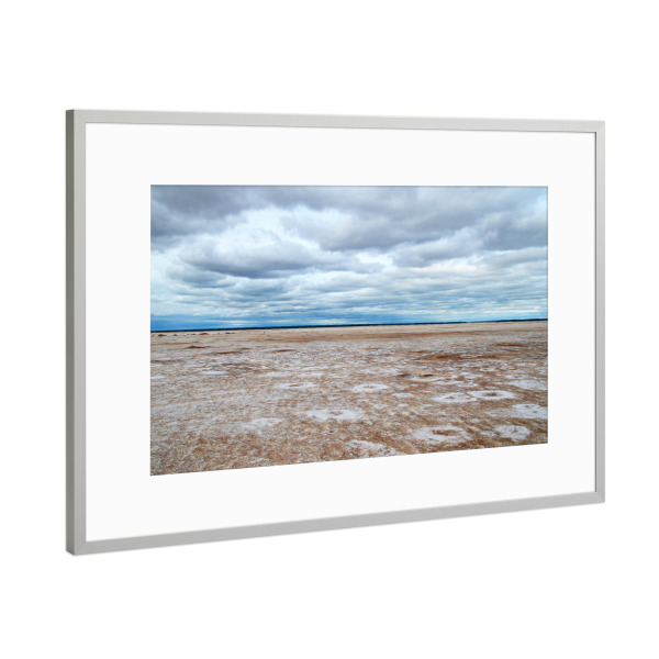 Poster mit Rahmen Silber "Oklahoma Salt Plains" artboxONE - Natur,Reise,Reise / Länder