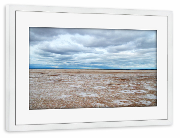 Poster mit Rahmen weiß "Oklahoma Salt Plains" artboxONE - Natur,Reise,Reise / Länder