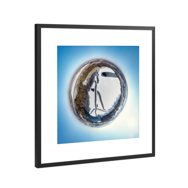 Poster mit Rahmen Schwarz (Metallic) "Badesee "Hinterm Horn" in Hamburg" artboxONE - Städte,Städte / Hamburg,Natur,Reise,Reise / Länder