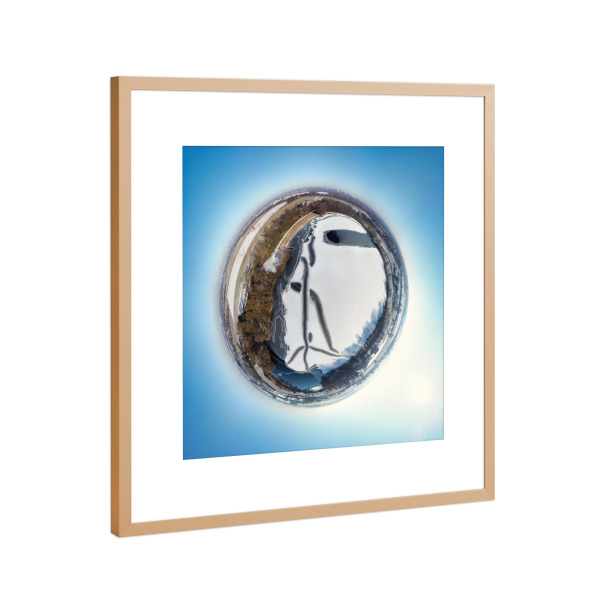 Poster mit Rahmen Kupfer "Badesee "Hinterm Horn" in Hamburg" artboxONE - Städte,Städte / Hamburg,Natur,Reise,Reise / Länder