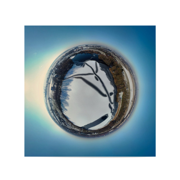 Poster 20x20 cm "See "Hinterm Horn" in Hamburg" artboxONE - Städte,Städte / Hamburg,Natur,Reise,Reise / Länder