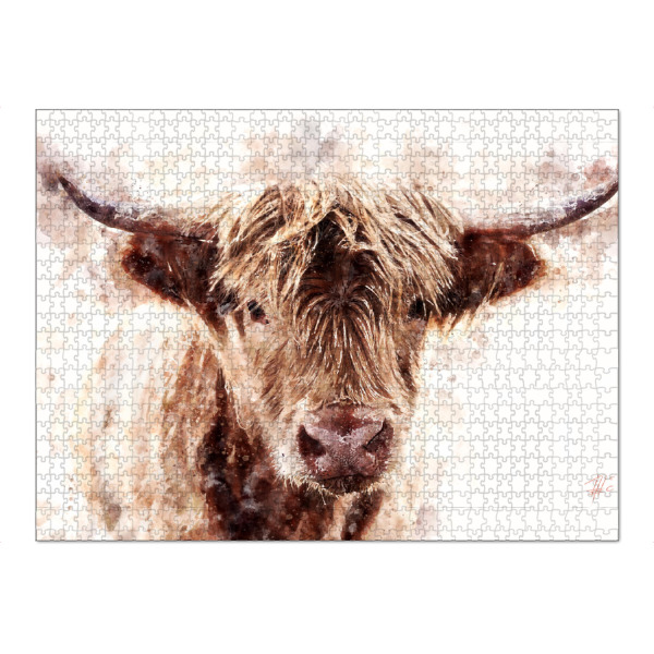 Puzzle Ravensburger "Schottisches Hochlandrind" artboxONE - Natur,Tiere