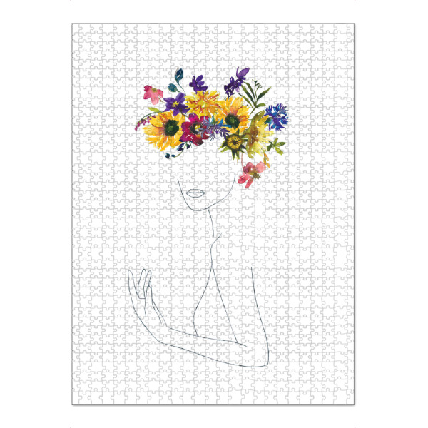 Puzzle Ravensburger "Midsummer Girl" artboxONE - Floral,Menschen