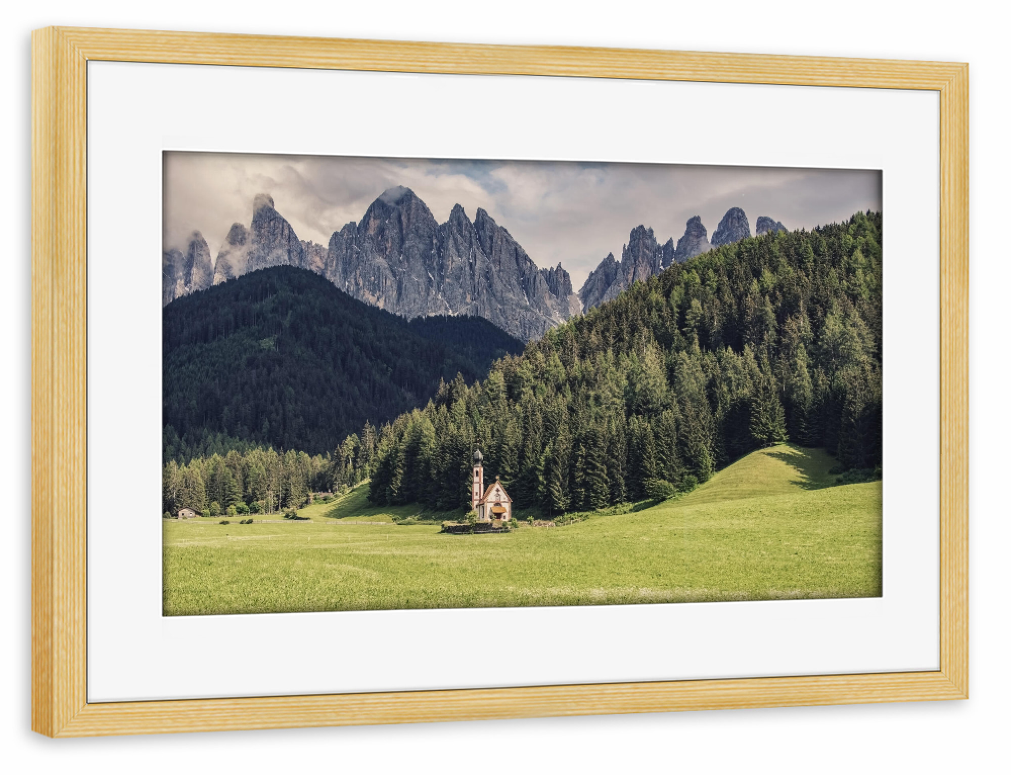 Poster mit Rahmen kiefer "Chiesetta di San Giovanni" artboxONE - Natur,Reise,Architektur,Reise / Länder