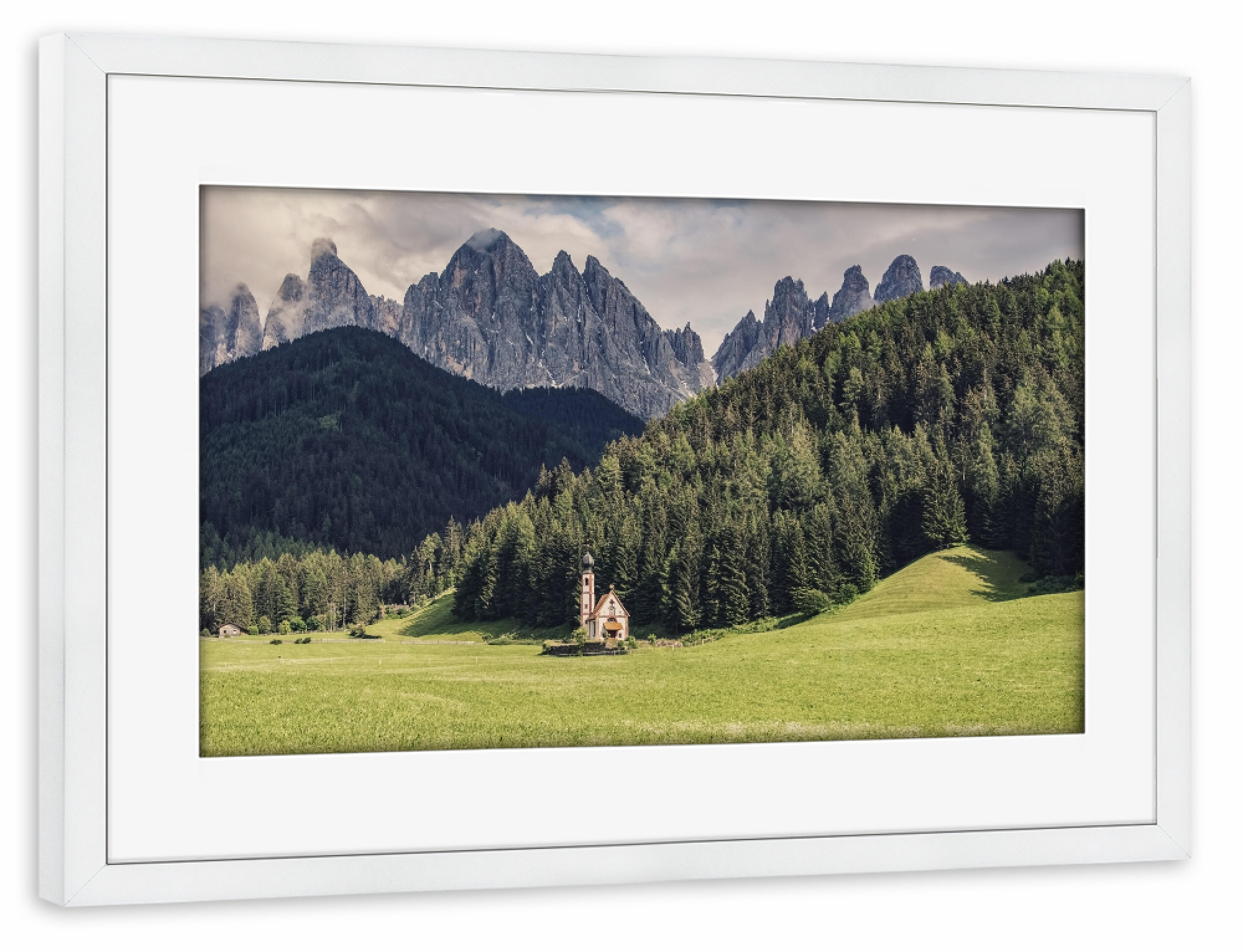 Poster mit Rahmen weiß "Chiesetta di San Giovanni" artboxONE - Natur,Reise,Architektur,Reise / Länder