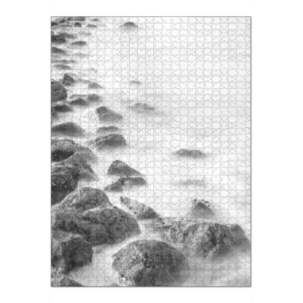 Puzzle Ravensburger "Steinbuhne in der Nordsee" artboxONE - Natur,Schwarzweiß,Reise / Strand und Meer