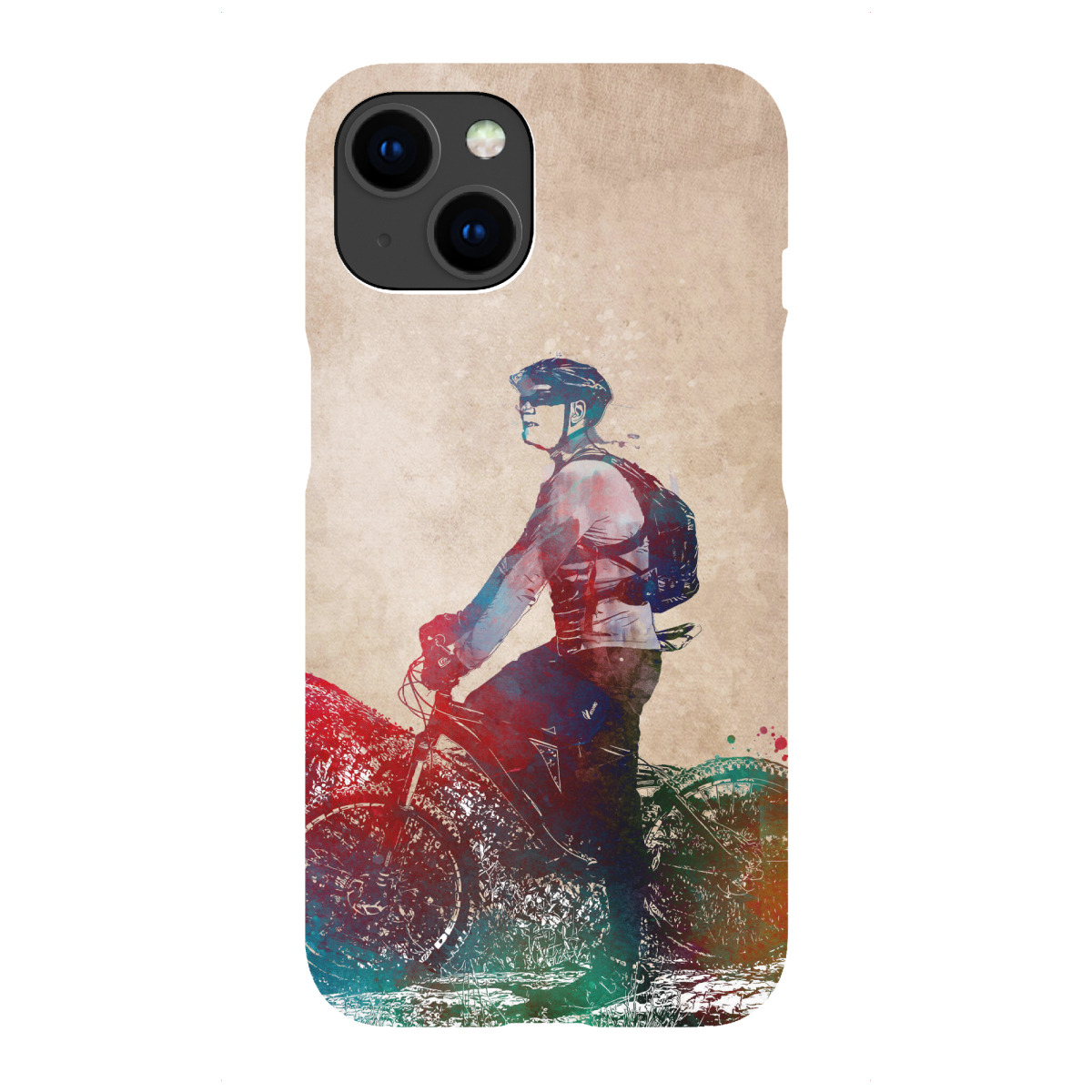 "Cyclist on a trip"für iPhone - Premium-Case Handyhülle artboxONE