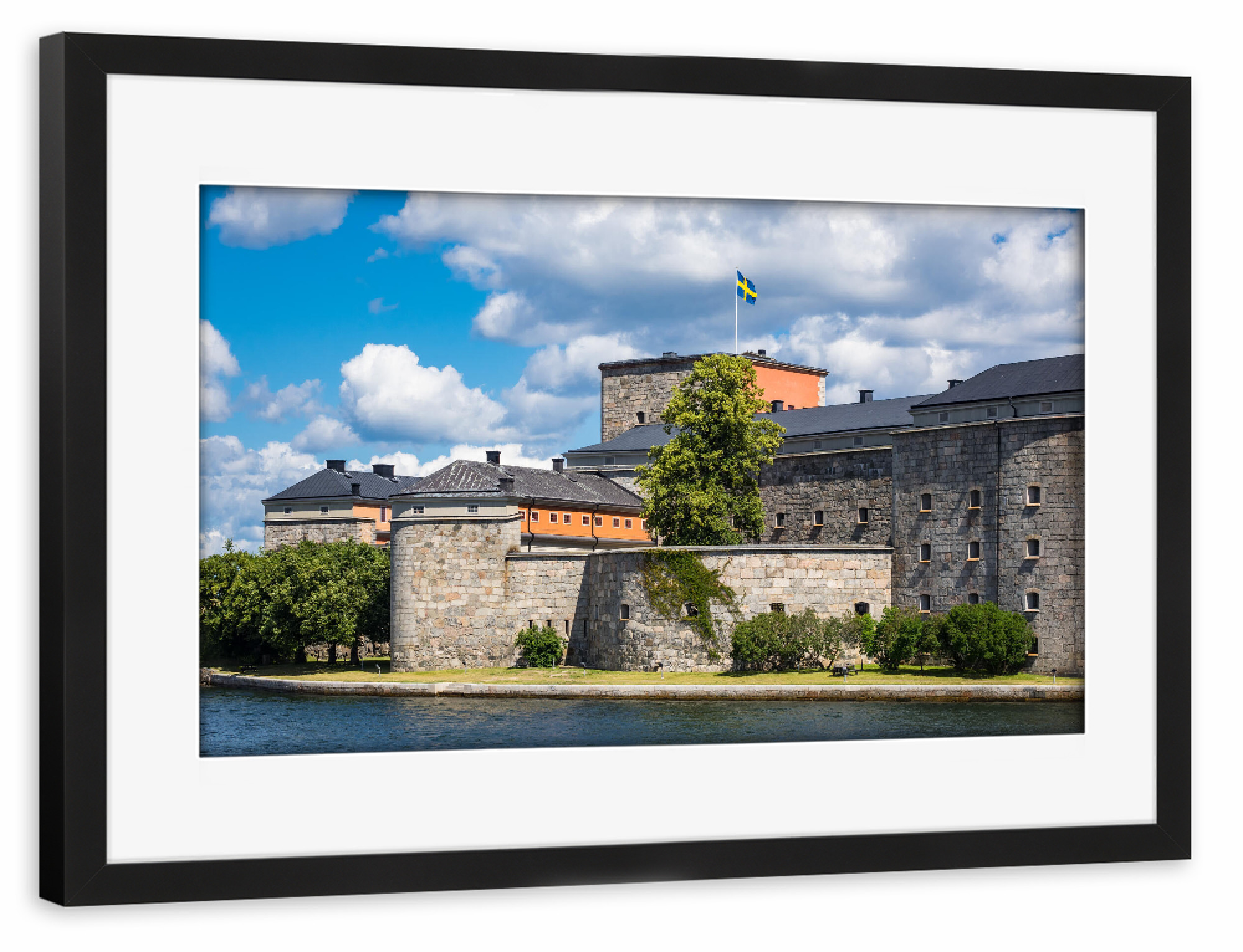 Poster mit Rahmen schwarz "Festung Vaxholm" artboxONE - Natur,Reise,Architektur,Reise / Strand und Meer,Reise / Länder