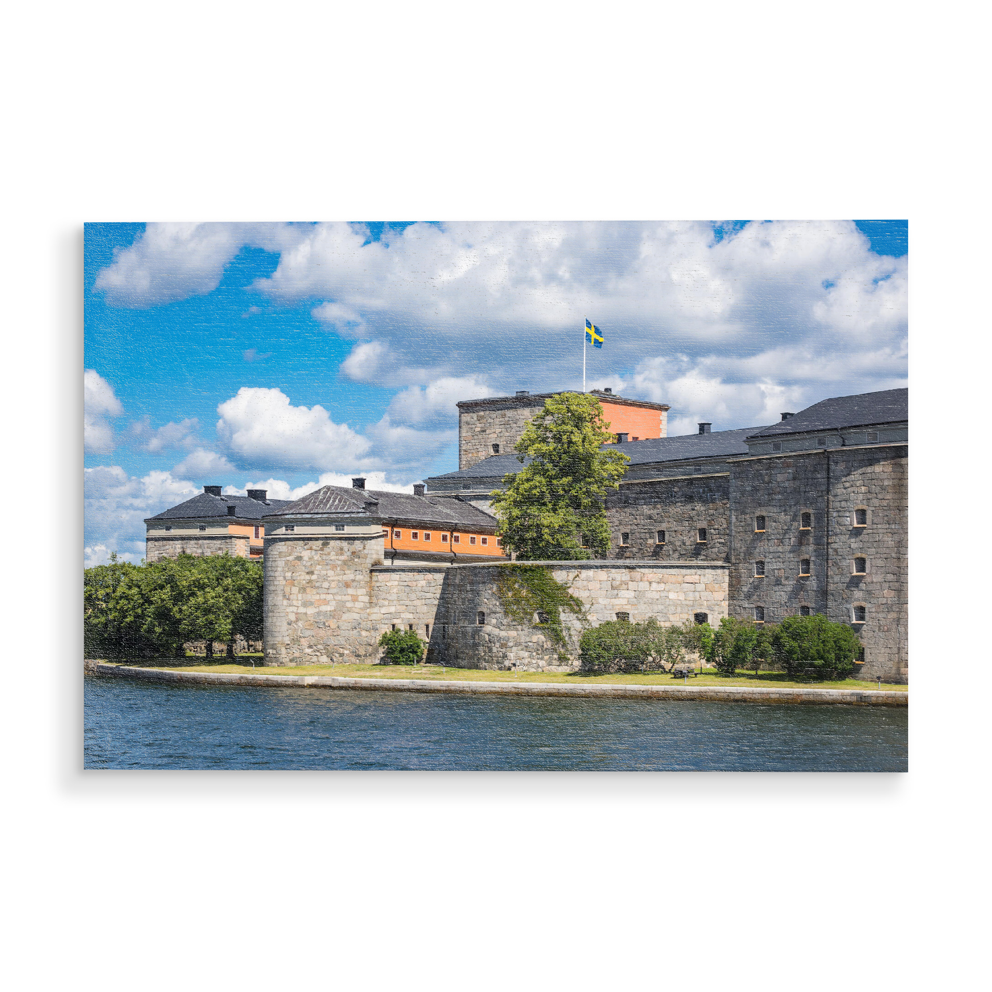Holzbild "Festung Vaxholm" artboxONE - Natur,Reise,Architektur,Reise / Strand und Meer,Reise / Länder