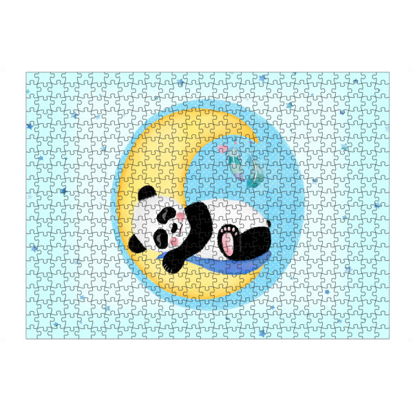artboxONE Puzzle "Pandaboy mit Halbmond" artboxONE - Für Kinder,Tiere,Liebe