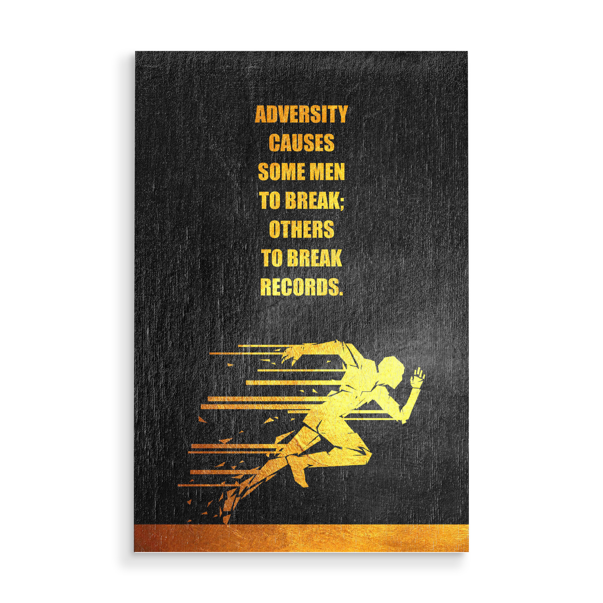 Holzbild "Break Records" artboxONE - Typografie,Sport,Sport / Sommerspiele,Sport / Motivation