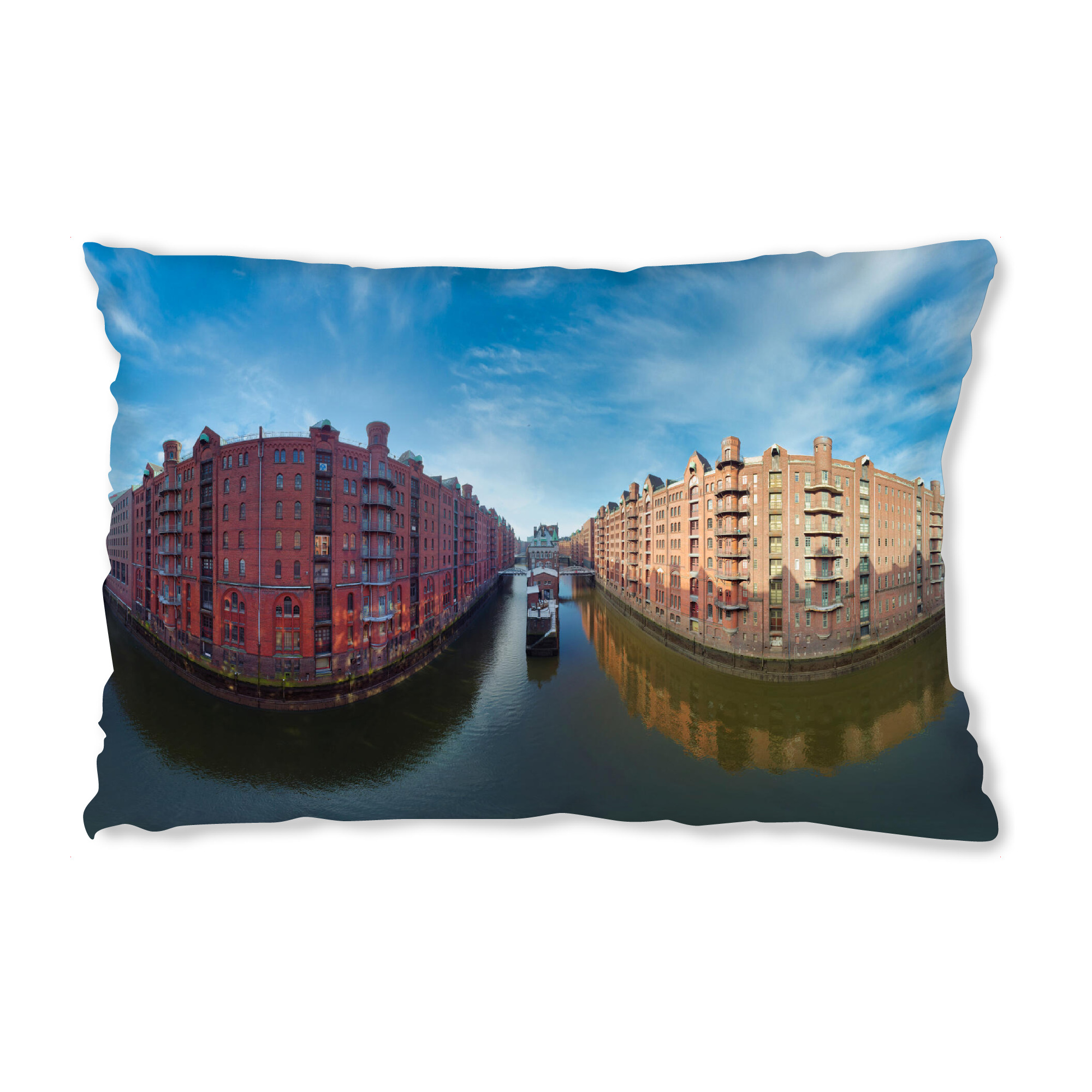 Design-Kissen "Hamburg-Hafencity Wasserschloss" artboxONE - Städte,Städte / Hamburg,Reise,Architektur,Reise / Länder