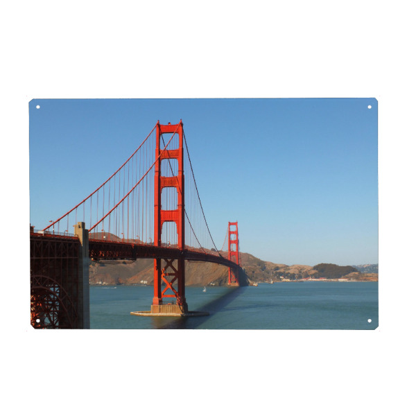 Holzbild "Golden Gate Bridge, Kalifornien" artboxONE - Städte,Reise,Architektur,Reise / Strand und Meer,Reise / Länder