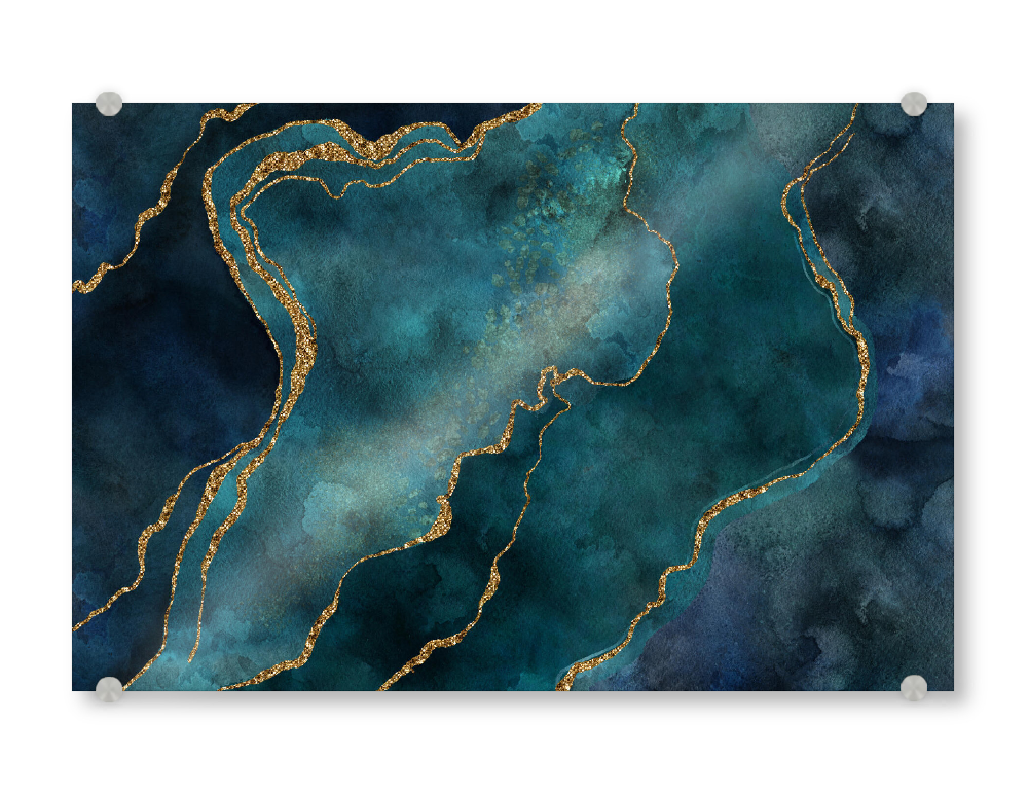 Acrylglasbild "Emerald Gemstone Luxury" artboxONE - Marmor