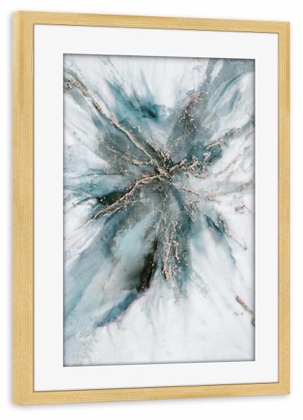 Poster mit Rahmen kiefer "Alcohol Ink Explosion" artboxONE - Abstrakt