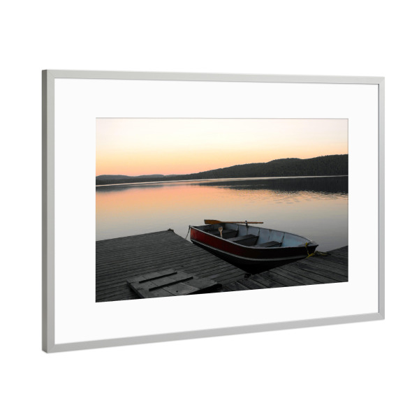 Poster mit Rahmen Silber "Algonquin Provincial Park Sunset" artboxONE - Natur,Reise,Reise / Länder