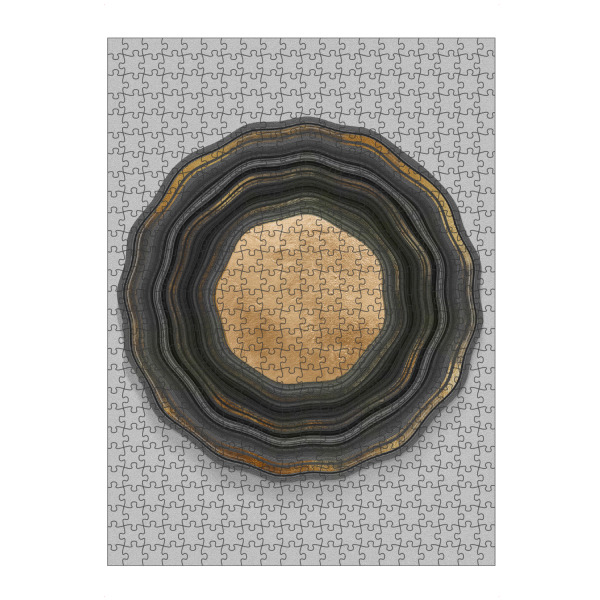 artboxONE Puzzle "Spark Marble B" artboxONE - Abstrakt,Geometrie - Golden,Marble,Marmor,Geometrie,Geometry,Form,Circle,Kreis,Gold - Bild golden