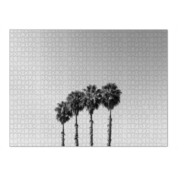 Puzzle Ravensburger "Vier Palmen schwarz/weiß" artboxONE - Natur,Reise,Schwarzweiß,Reise / Strand und Meer,Reise / Länder