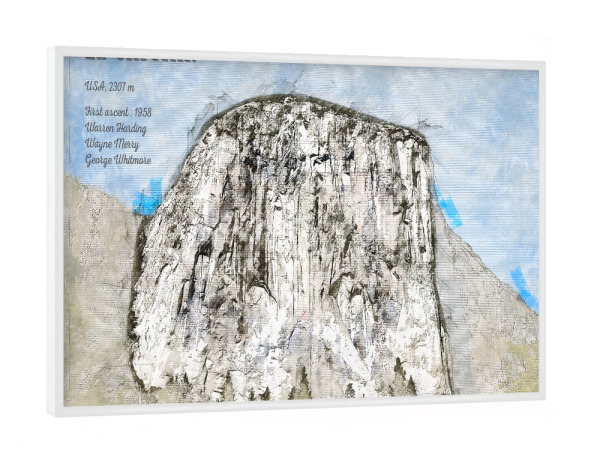Poster mit weißem Rahmen "El Capitan" artboxONE - Natur,Reise / Länder