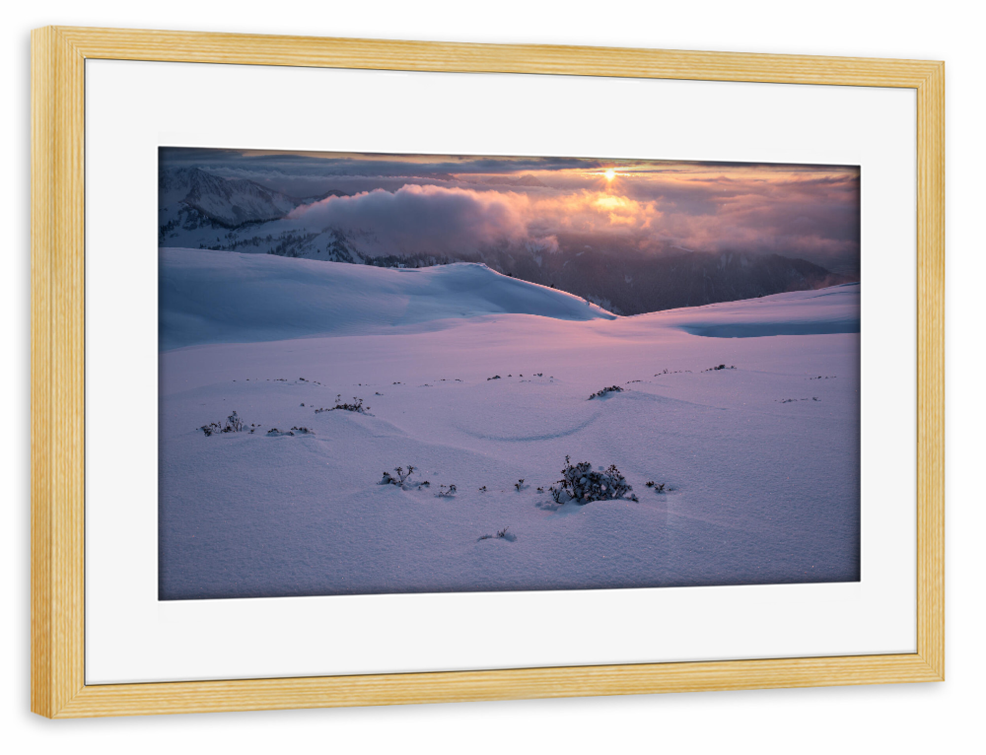 Poster mit Rahmen kiefer "Nachleuchten" artboxONE - Natur,Reise,Reise / Länder