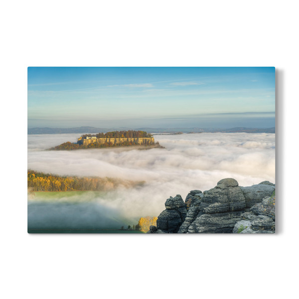 Galerie-Print "Festung Königstein im Nebelmeer" 30x20 cm artboxONE