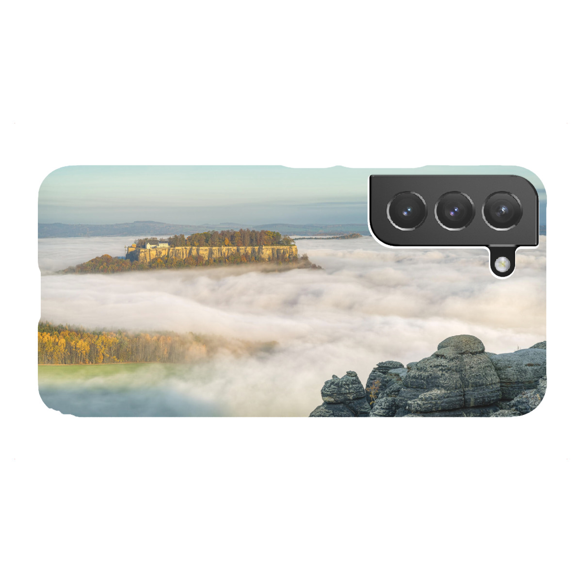 Samsung Galaxy "Festung Königstein im Nebelmeer" Premium-Case Handyhülle artboxONE