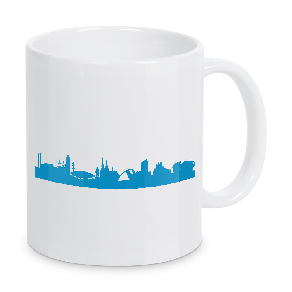 Tasse "EINDHOVEN 05 Skyline Print monochrome Teal" artboxONE - Städte,Abstrakt,Architektur,Städte / Weitere