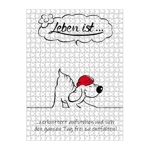Puzzle Ravensburger "Leben ist... sich frei entfalten" artboxONE - Typografie,Tiere,Comic,Lustig