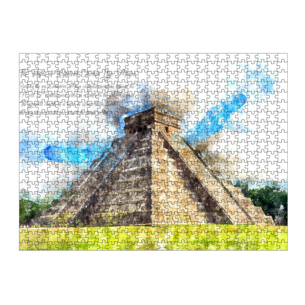 Puzzle Ravensburger "Maya Pyramide Mexico Aquarell" artboxONE - Natur,Architektur,Reise / Länder