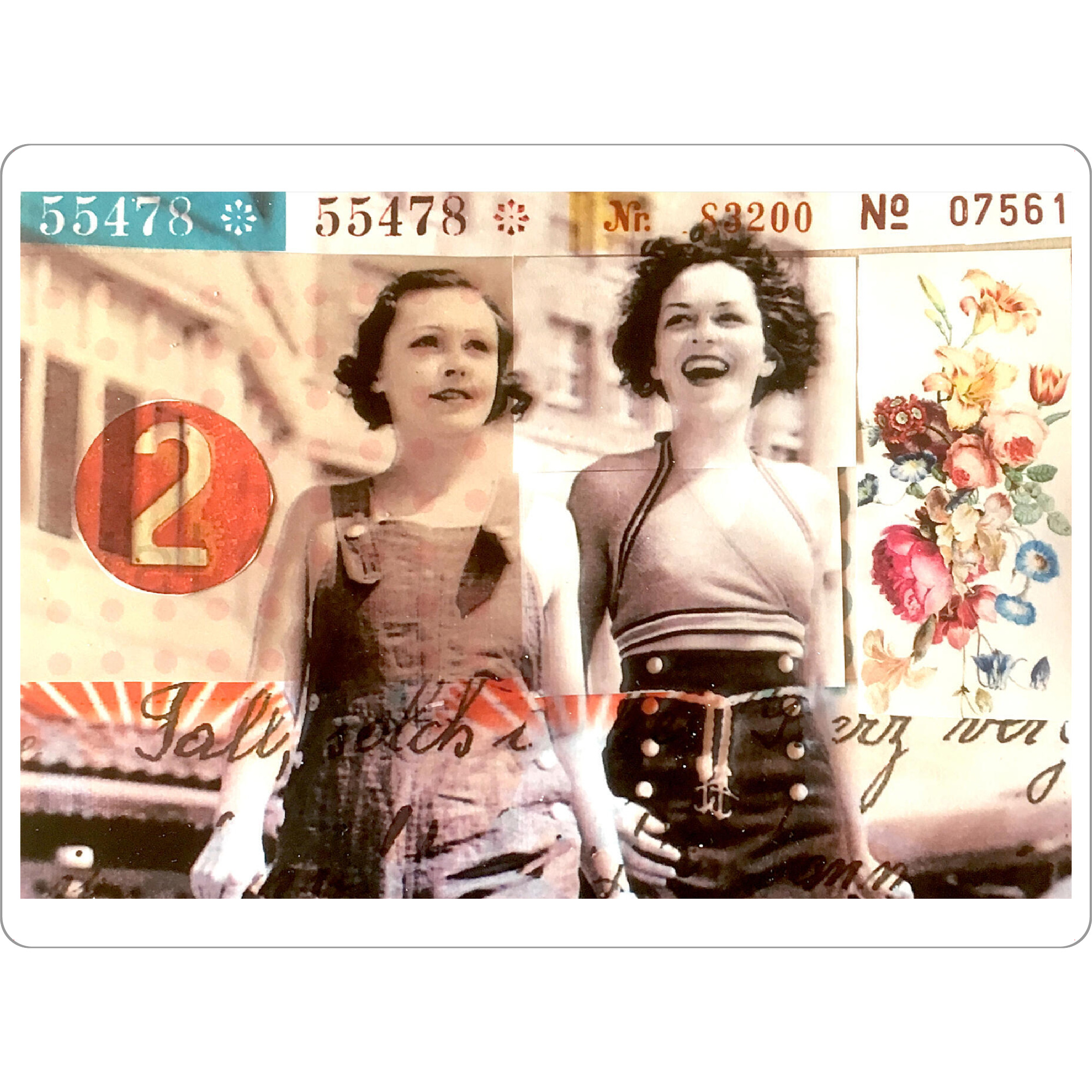 Tischset "Zwei Ladys in Jeans" artboxONE - Menschen,Liebe,Fashion