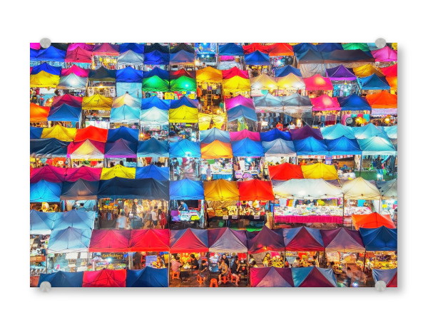 Acrylglasbild "Rod Fai market" artboxONE - Städte,Reise,Reise / Asien,Reise / Länder,Städte / Weitere