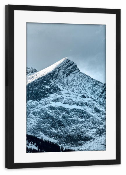 Poster mit Rahmen schwarz "Massiver Berg der deutschen Alpen" artboxONE - Natur,Reise