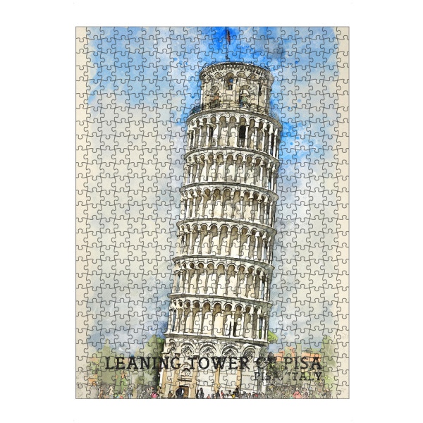 artboxONE Puzzle "Schiefer Turm von Pisa Sketch" artboxONE - Städte,Architektur