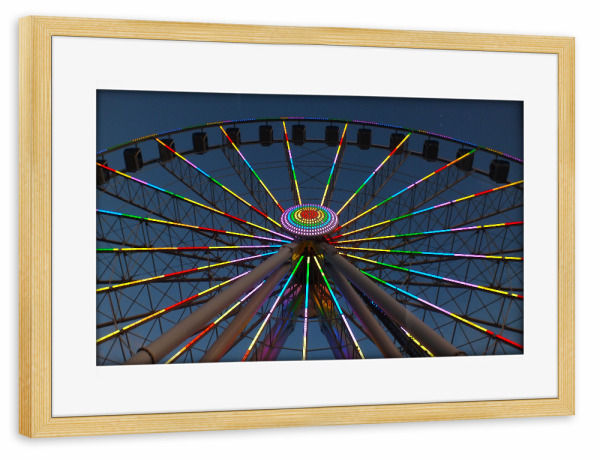 Poster mit Rahmen kiefer "Great Wheel Attraction" artboxONE - Reise,Festivals