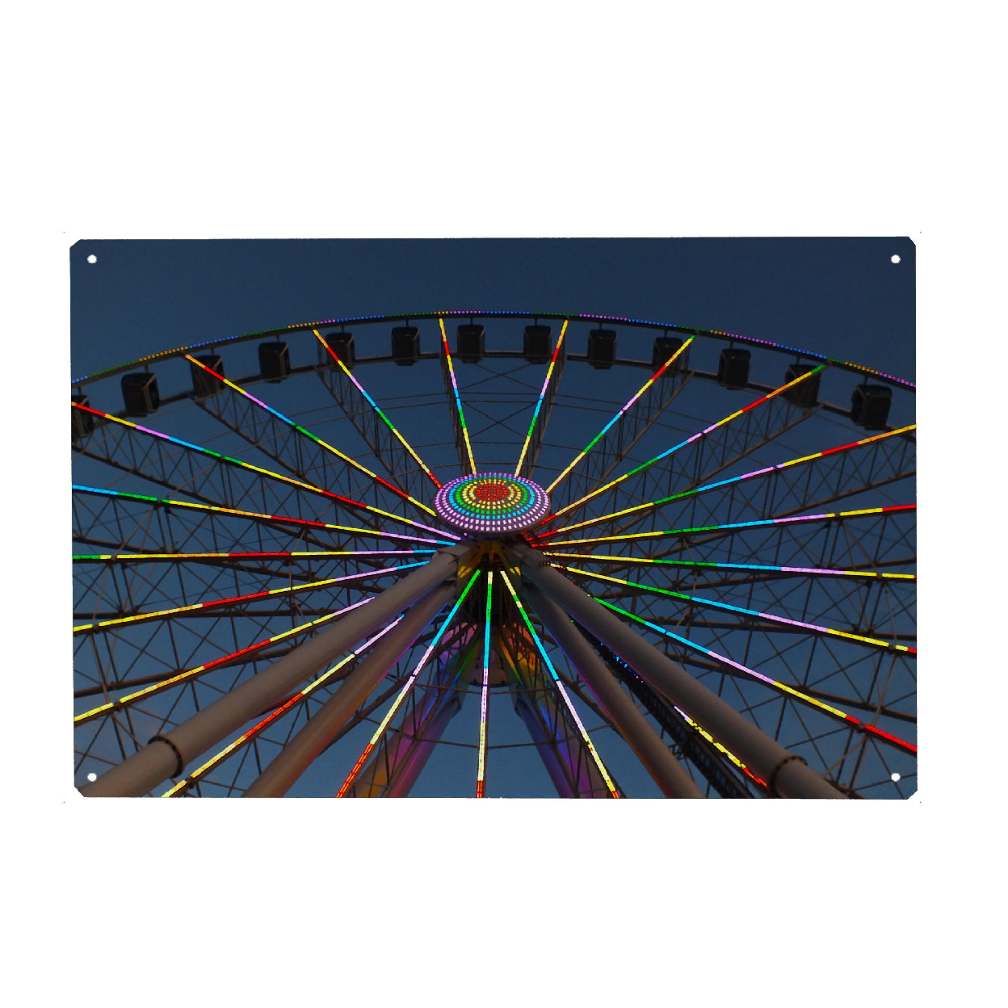 Holzbild "Great Wheel Attraction" artboxONE - Reise,Festivals