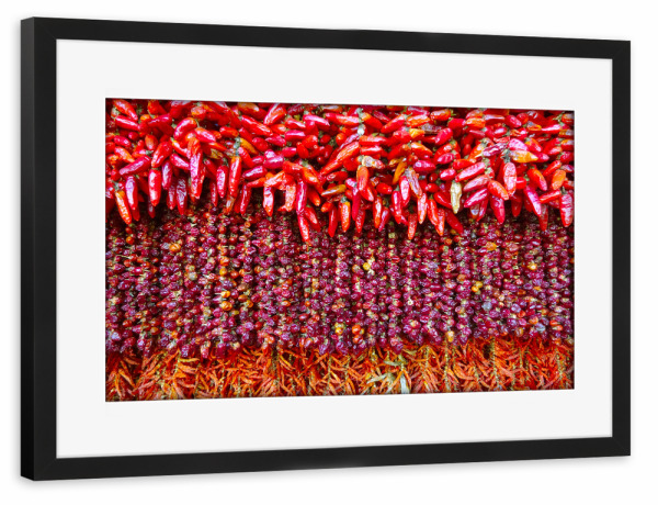 Poster mit Rahmen schwarz "The Red Hot Chili Peppers" artboxONE - Essen & Trinken